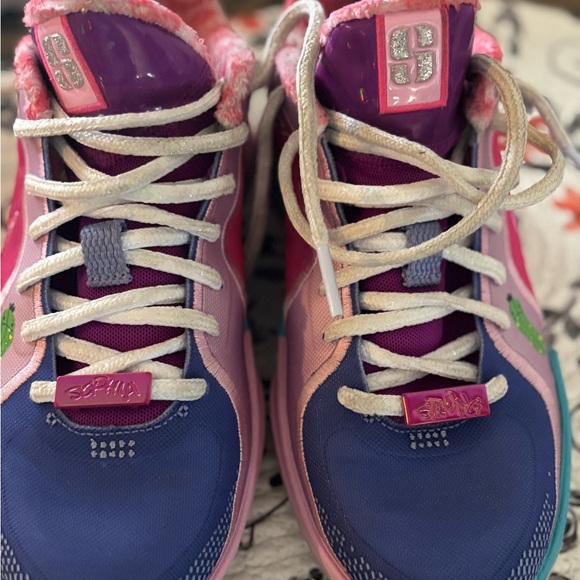 Vibrant Kids' Sneakers with Pink and Purple Accents